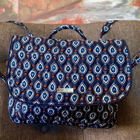 Vera Bradley Handbags - Vera Bradley Convertible Backpack/Mailbag navy